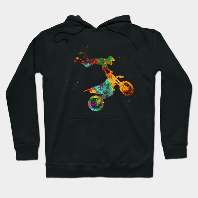 Motocross Dirt Bike Hoodie by erzebeth